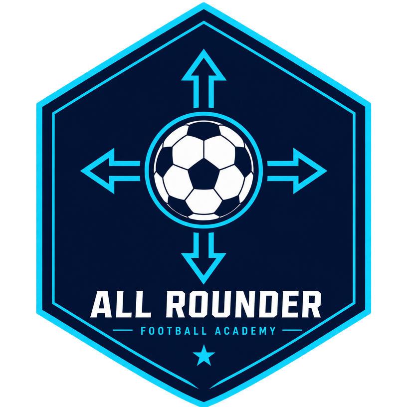 All Rounder badge — a football surrounded by arrows representing versatility