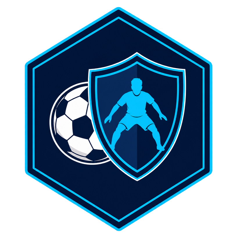 Defending badge — a defender shielding a ball